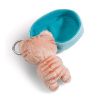 NICI Schlüsselanhänger Sleeping Kitties Katze rot Rückseite | Kuscheltier.Boutique