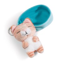 NICI Schlüsselanhänger Sleeping Kitties Katze rot Vorderseite | Kuscheltier.Boutique