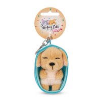 NICI Schlüsselanhänger Sleeping Puppies Hund karamell mit Etikett | Kuscheltier.Boutique