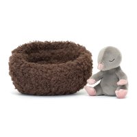 Jellycat Maulwurf Hibernating Mole Plüschtier mit Nest | Kuscheltier.Boutique