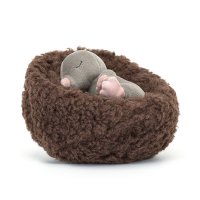 Jellycat Maulwurf Hibernating Mole Plüschtier im Nest | Kuscheltier.Boutique