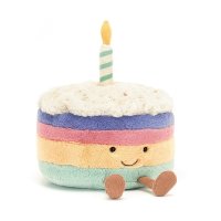 Jellycat Amuseables Rainbow Birthday Cake, Vorderseite | Kuscheltier.Boutique