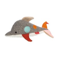 sigikid Patchwork Sweety Delfin grau / bunt | Kuscheltier.Boutique