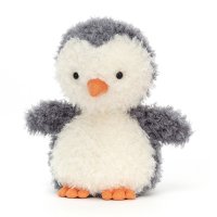 Jellycat Little Plüsch Pinguin grau-weiß Vorderseite | Kuscheltier.Boutique