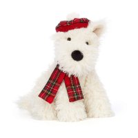 Jellycat Weihnachtshund Scottish Terrier Munro Vorderseite | Kuscheltier.Boutique
