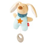 sigikid Mini-Spieluhr Hase türkis / beige, Vorderseite | Kuscheltier.Boutique