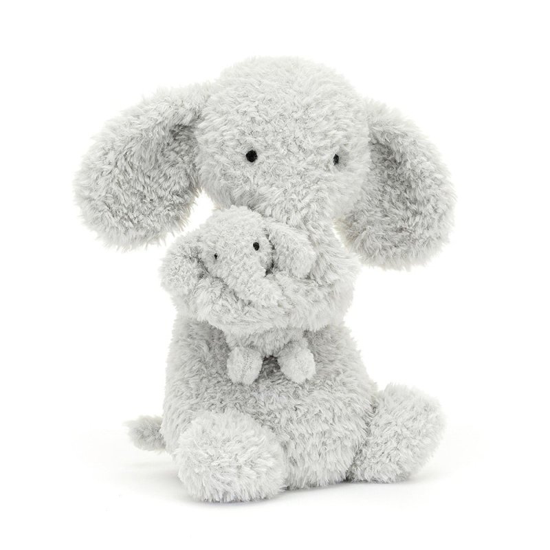 Jellycat Elefant Huddles mit Baby Vorderseite | Kuscheltier.Boutique