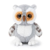 WWF Eco Line Käuzchen hellgrau Vorderseite | Kuscheltier.Boutique