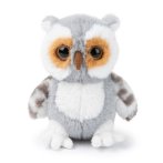WWF Eco Line Käuzchen hellgrau Vorderseite | Kuscheltier.Boutique