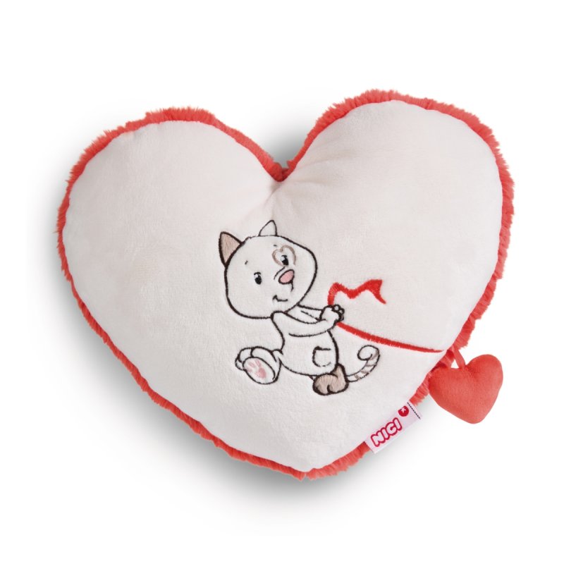 NICI Love-Collection Katze Vorderseite herzförmiges Kissen | Kuscheltier.Boutique
