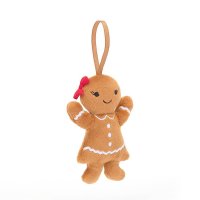 Jellycat Anhänger Lebkuchenfrau Gingerbread Ruby Vorderseite | Kuscheltier.Boutique
