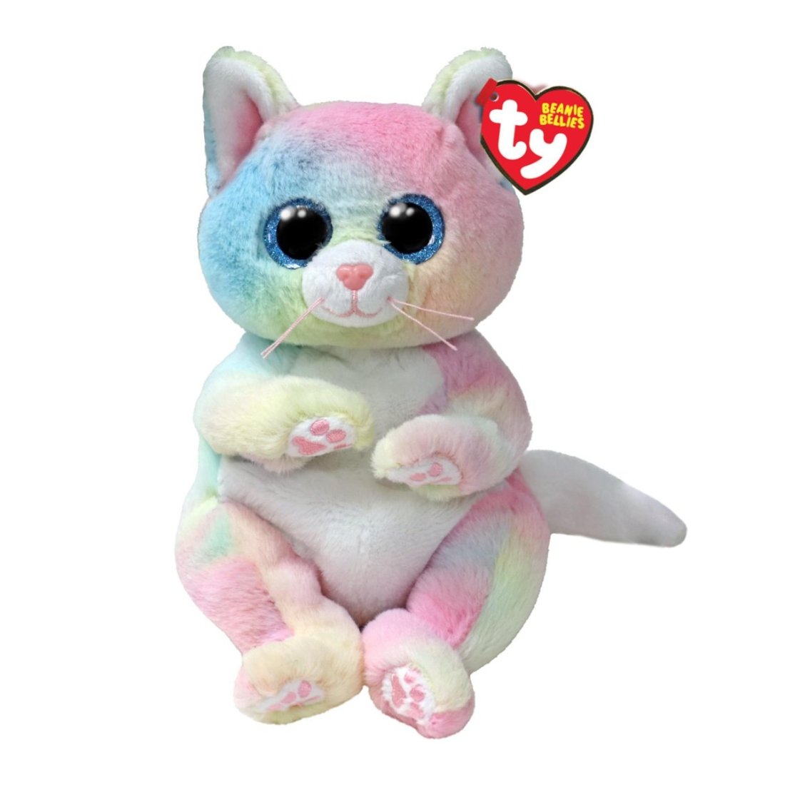 Ty Beanie Bellies Katze Jenni, pastellfarben gefleckt | Kuscheltier.Boutique