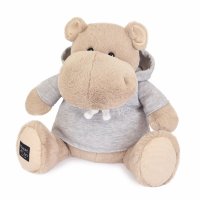 Histoire d'Ours: Nilpferd Hippo beige mit grauem Sweatshirt | Kuscheltier.Boutique