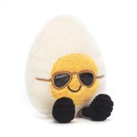Jellycat Amuseables Boiled Egg Chic, Vorderseite Plüschei 