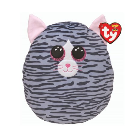 Ty Squish-a-Boos Katze Kiki 20cm grau getigert | Kuscheltier.Boutique