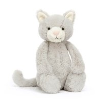 Jellycat Katze Bashful Grey Kitty Vorderseite | Kuscheltier.Boutique