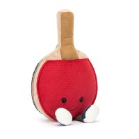Jellycat Amuseables Sports Tischtennis-Schläger rote Vorderseite | Kuscheltier.Boutique