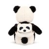 Jellycat Pandabär Backpack Panda mit Rucksack Rückseite | Kuscheltier.Boutique