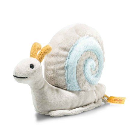 Steiff Soft Cuddly Friends Schnecke Snaily hellgrau | Kuscheltier.Boutique