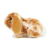 Hermann TEDDY Hase Widderkaninchen braun gescheckt sitzend | Kuscheltier.Boutique