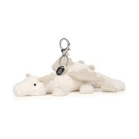 Jellycat Drache Snow Dragon Vorderseite Schlüsselanhänger | Kuscheltier.Boutique