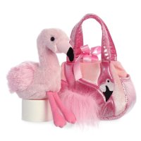 Fancy Pals: Flamingo Ava mit Tasche | Kuscheltier.Boutique
