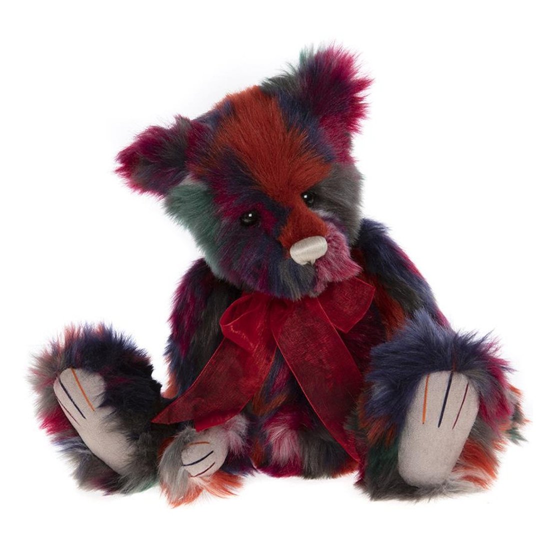 Charlie Bears Teddybär Higgledy dunkelrot | Kuscheltier.Boutique
