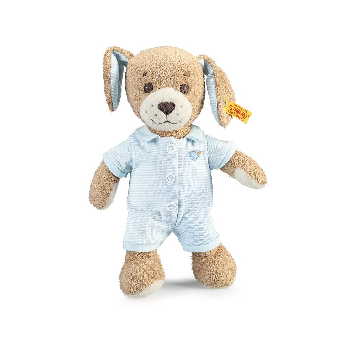 Steiff - Knopf im Ohr Gute Nacht Hund, 28cm blau