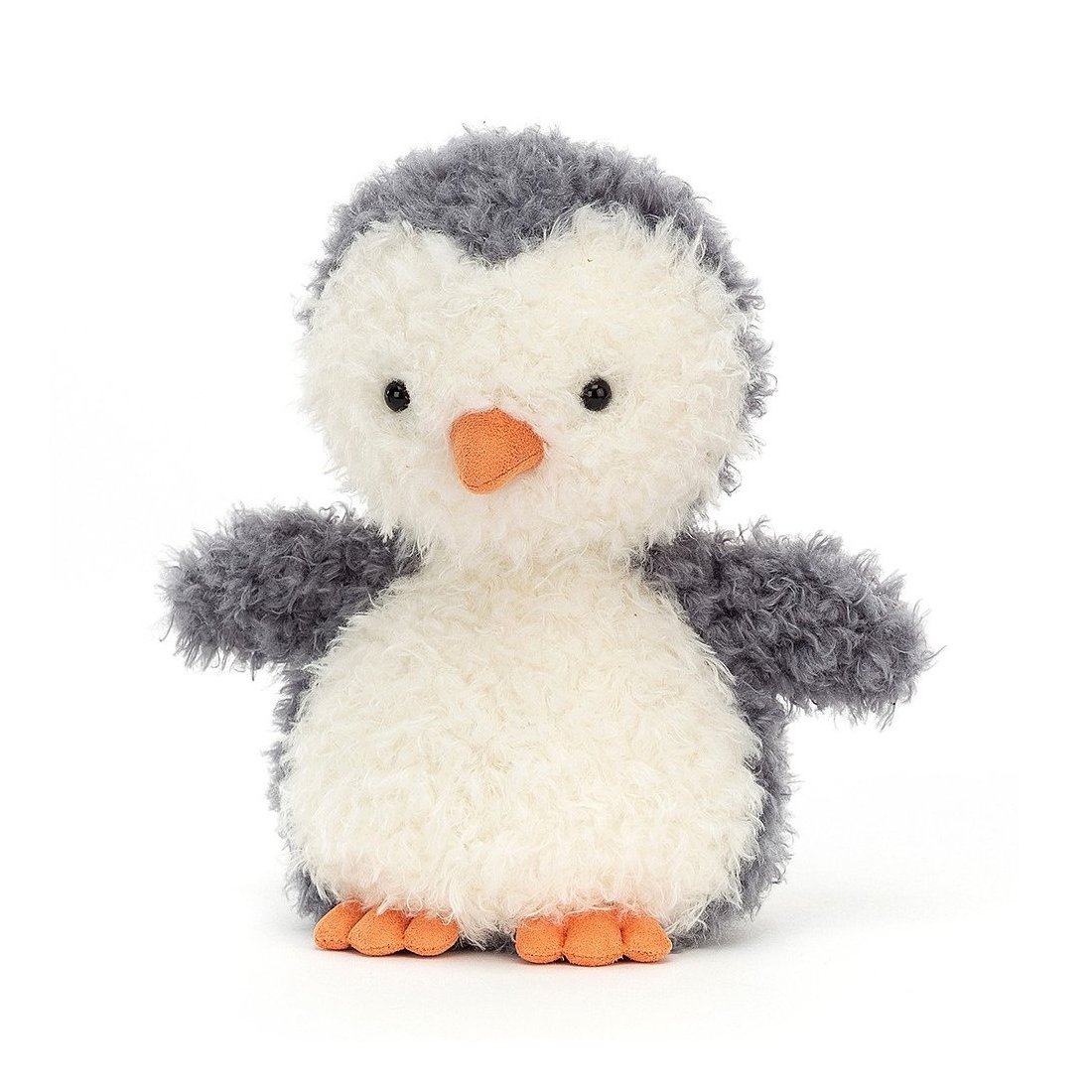 Jellycat Little Plüsch Pinguin grau-weiß, Vorderseite 