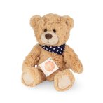 Hermann TEDDY Kuscheltier Teddy Bär sand mit Halstuch 23cm groß 