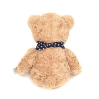 Hermann TEDDY Kuscheltier Teddy Bär sand mit Halstuch 23cm groß, Rückseite 