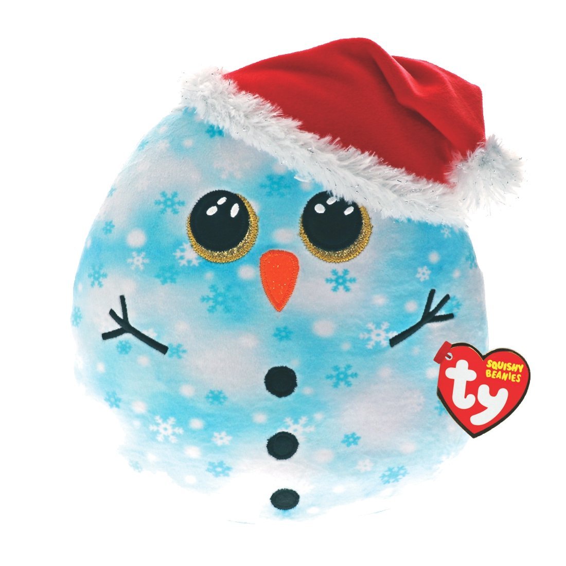 Ty Squish-a-Boos Plüschkissen Schneemann Fleck, 35cm | Kuscheltier.Boutique