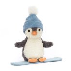 Jellycat Pinguin Peanut Penguin Snowboarding, Vorderseite 