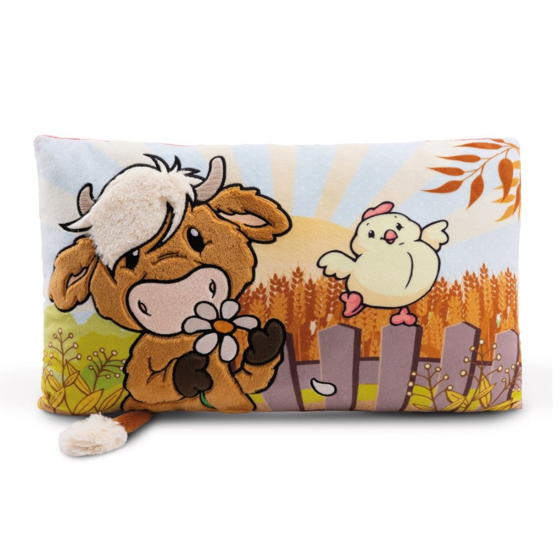 Nici Hochlandrind McMooray Vorderseite Kuschelkissen | Kuscheltier.Boutique