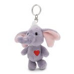 NICI Love Elefant mit Herz Anhänger dunkelgrau | Kuscheltier.Boutique
