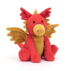 Jellycat Drache Darvin Dragon, Vorderseite | Kuscheltier.Boutique