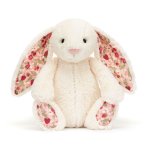 Jellycat Hase Blossom Cream Bunny Berry 30cm groß, Vorderseite 