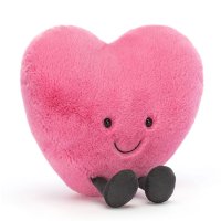 Jellycat Amuseables Plüsch Herz pink mit Beinchen 20cm Vorderseite | Kuscheltier.Boutique