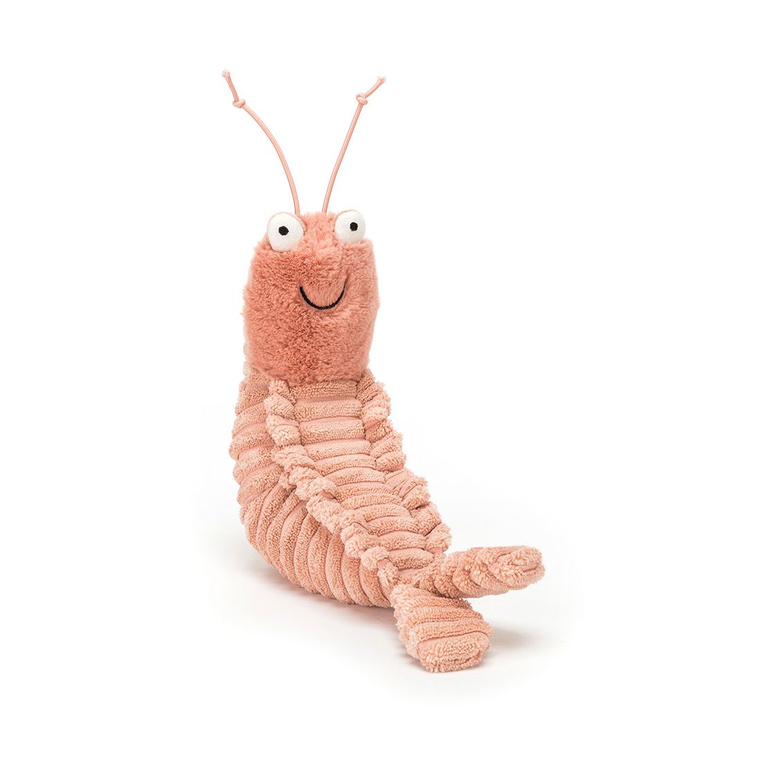 Jellycat Garnele Sheldon Shrimp Vorderseite Kuscheltier.Boutique