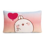 NICI Molang mit Herzballon Vorderseite rechteckiges Kissen | Kuscheltier.Boutique