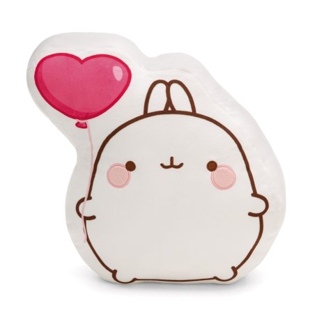 NICI Molang mit Herzballon Vorderseite figürliches Kissen | Kuscheltier.Boutique NICI Molang mit Herzballon Vorderseite figürliches Kissen | Kuscheltier.Boutique
