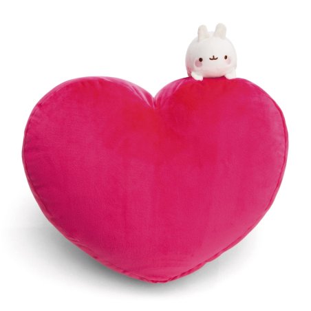 NICI Molang Vorderseite herzförmiges Kissen | Kuscheltier.Boutique NICI Molang Vorderseite herzförmiges Kissen | Kuscheltier.Boutique