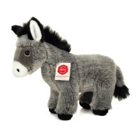 Hermann TEDDY Esel grau stehend Vorderseite | Kuscheltier.Boutique