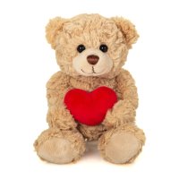 Hermann TEDDY Bär mit Herz beige Vorderseite | Kuscheltier.Boutique