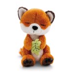 NICI Sleeping Pets Fuchs mit Blatt Vorderseite | Kuscheltier.Boutique