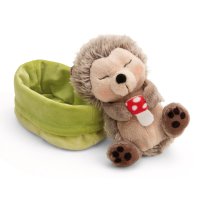 NICI Sleeping Pets Igel mit Fliegenpilz und Körbchen | Kuscheltier.Boutique