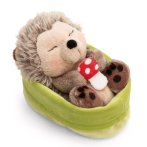 NICI Sleeping Pets Igel mit Fliegenpilz im Körbchen | Kuscheltier.Boutique