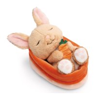 NICI Sleeping Pets Hase mit Karotte im Körbchen | Kuscheltier.Boutique