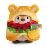 NICI mymochi Tiger Tiggy mit Gurkenglas + Hamburgerkostüm | Kuscheltier.Boutique