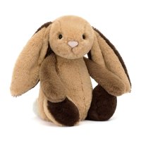 Jellycat Hase Bashful Patchwork Brown Bunny | Kuscheltier.Boutique